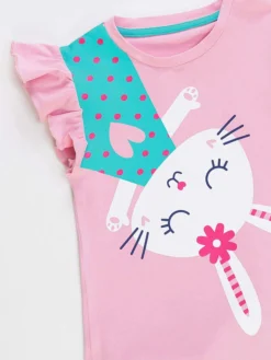 2tlg. Outfit "Bunny" In Rosa/ Türkis -Vigino Kleidung Geschaft denokids 2tlg outfit bunny in rosa turkis 3