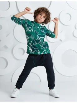 2tlg. Outfit "Forrest" In Dunkelgrün/ Dunkelblau