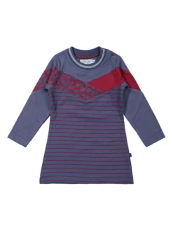 Dirkje Kleid In Blau/ Rot