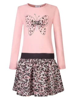 Kleid In Rosa/ Grau/ Bunt