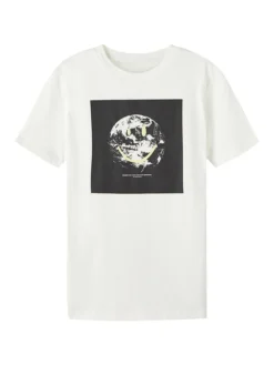 Shirt In Weiß/ Schwarz