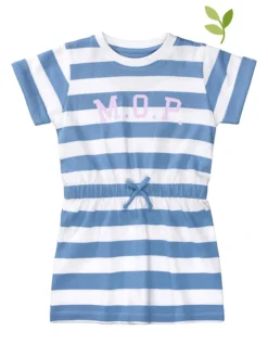 Kleid In Blau/ Weiß