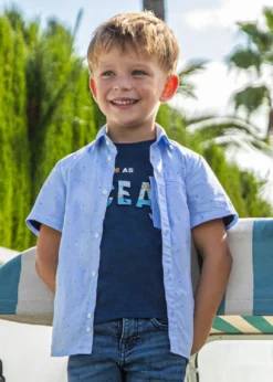 Mayoral Kinderhemd Kurzarm In Hellblau -Vigino Kleidung Geschaft mayoral kinderhemd kurzarm in hellblau 4