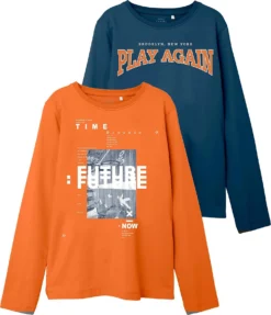 NAME IT Langarmshirt NKMVUX Doppelpack