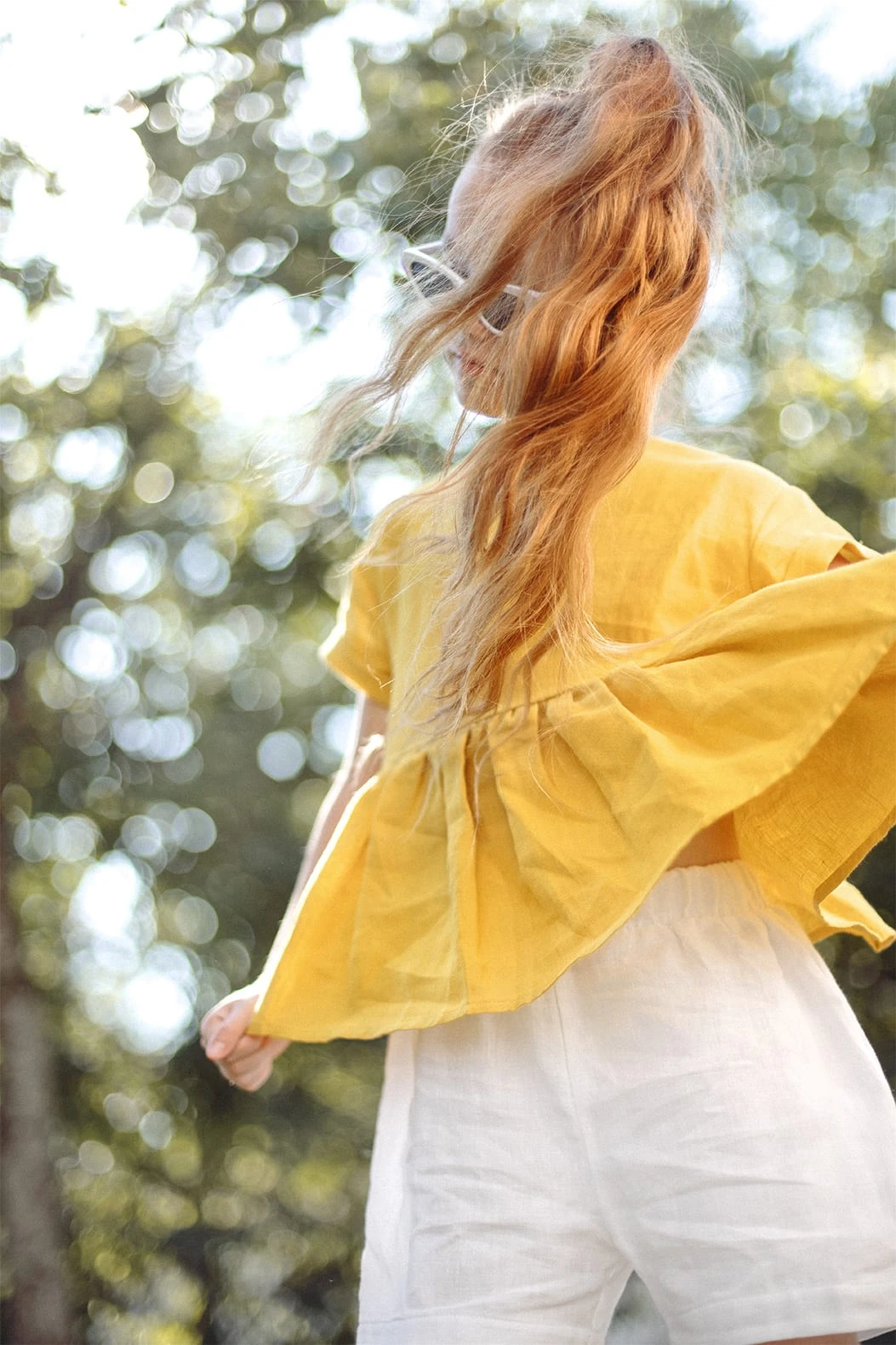 Leinenbluse "sunny" In Gelb 3 Leinenbluse "sunny" In Gelb – Bild 3