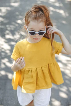 Leinenbluse "sunny" In Gelb 7 Leinenbluse "sunny" In Gelb -Vigino Kleidung Geschaft oxox leinenbluse sunny in gelb 3