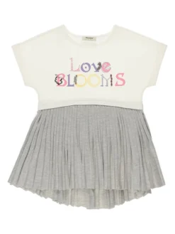 Kleid In Creme/ Grau