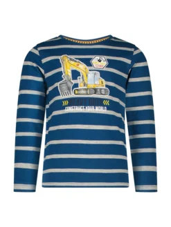 Longsleeve In Blau/ Grau