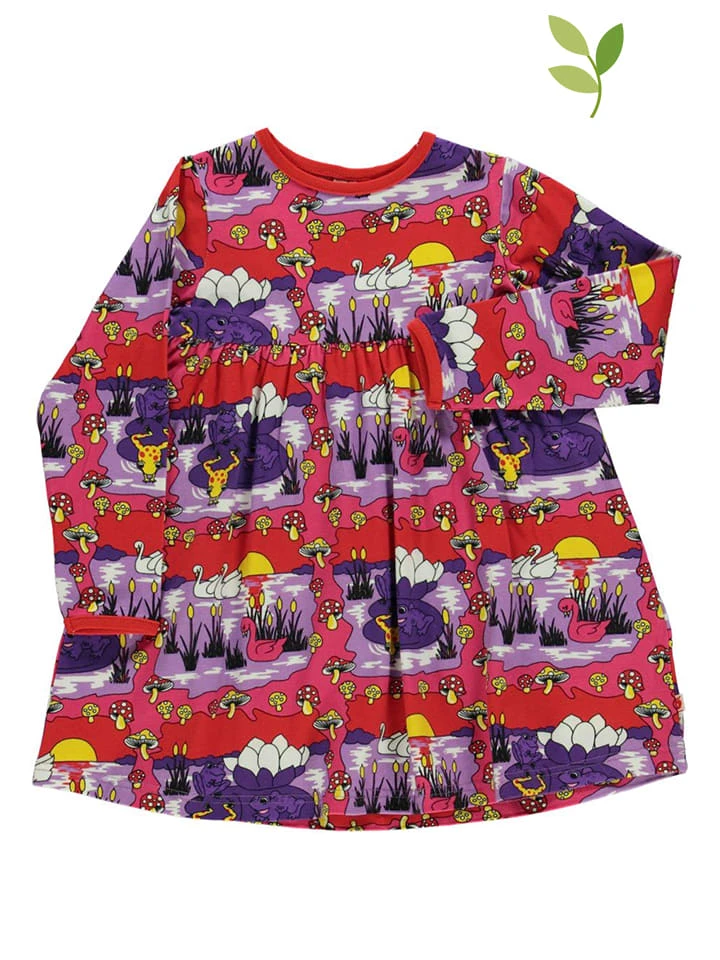 Kleid "Swan & Frog" In Rot 1 Kleid "Swan & Frog" In Rot