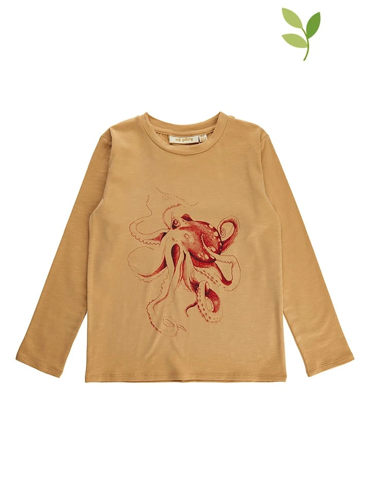 Longsleeve "Bass Octopus" In Hellbraun 1 Longsleeve "Bass Octopus" In Hellbraun