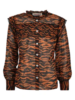 Vingino Bluse "Loraine" In Brau/ Schwarz